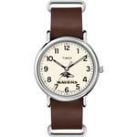 Timex Tribute Men's NFL Weekender 40mm Quartz Leather Strap, Baltimore Ravens