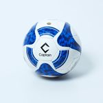 Captain Premier 5 Size Football Hand Stitched for Artificial Turf,Grass Court,Hard Court Football,Synthetic Rubber Compound Soccer Ball- Size: 5 (White & Blue)