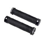 FIFTY-FIFTY Double Lock-On Mountain Bike Grips, Bicycle Handlebar Locking Grips, Non-Slip MTB Handle Grips (Black)