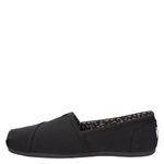 Skechers Women's BOBS Plush - Peace & Love - Wide Width Slip-Ons, Black, 8 W US