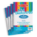 Melissa & Doug Mini-Sketch Spiral-Bound Pad (15 x 23 cm) - 4-Pack | Sketch Book For Kids, Kids Drawing Paper, Drawing And Coloring Pads For Kids, Kids Art Supplies