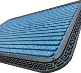 Jiyansh Decor Rubber Coir Moulded Entryway Rug for Indoor and Covered Door Entrances (40 cm x 60 cm) (BLUE)