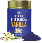 BLUE TEA - Butterfly Pea Vanilla Matcha Powder - 1.76 Oz | BLACK DEALS FRIDAY | ANTIOXIDANT RICH | Detox - Flower Based - Caffeine Free - Non-GMO - Vegan - Gluten Free | Resuable Tin Pack | Gift Pack