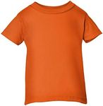 Clementine Baby Infant Unisex Cotton Tee Boy & Girl Short Sleeve T-Shirt, 6M-2Yr, Orange, 12MOS