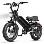 Jasion YR16 Electric Bike for Adults with Peak 2000W Motor, 600Wh Battery Electric Bicycle, 16" Fat Tire Dirt Bike with Cruise Control, 55 Miles Moped Ebike that Suitable for Small Riders & Teenagers