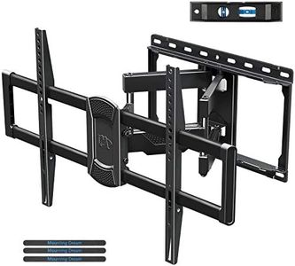 Mounting Dream TV Wall Mount Bracket Swivel and Tilt for Most 42-75 inch Flat & Curved Screen TVs up to VESA 600x400mm and 45.5 KG, Ultra Strong Dual Arms Full Motion TV Bracket MD2617-03