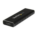 StarTech.com M.2 SSD Aluminum Enclosure to USB 3.0 (5Gbps) with UASP - Black - M.2 NGFF SATA with B Key & B+M Key - External M.2 Portable Enclosure - Not Compatible with NVMe / AHCI (SM2NGFFMBU33)