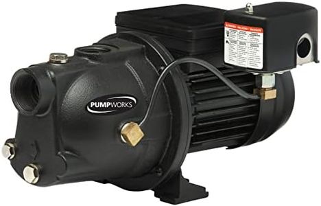 Red Lion PumpWorks 1/2 HP, 7.4 GPM, 115/230 Volt PWJET50 Cast Iron Shallow Well Jet Pump, Black 97080501