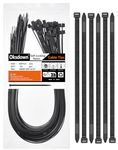 Oksdown Cable Ties 450mm×4.8mm Black Thick Heavy Duty Large Strong Nylon Plastic Self Locking 18 inch/45 cm Extra Long Zip Tie Wraps, 50 Pack