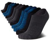 Nautica Men's Non Slip Stretch Comfort Liner Socks (12 Pack), Blue Multi, 6-12.5