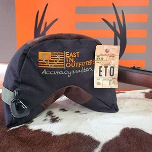 East TN. Outfitters Tactical Half Moon Shooting Bag for Rifles Bench Rest House Gate Fence Gun Rifle Hand Competition Gun Sighting Support Bags Unfilled Tennessee