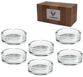 GERMANUS 6 x Ashtrays from Glass for Cigarettes