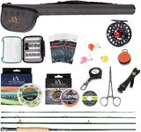 Maxcatch Premier Fly Fishing Rod and Reel Combo Complete 9' Fishing Outfit (5 wt -9' Half-Handle Rod,5/6 Reel)