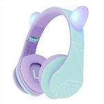 PowerLocus Kids Headphones Over-Ear, Bluetooth Wireless Headphones for Kids,with Microphone, Safe 85DB Volume Limited, Foldable with Carry Case, Audio Cable, Micro SD mode for Online Classes,PC,Phones