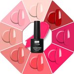 YTD Likomey Gel Nail Polish Set,Dream Garden 8 Colors Light Pink Neon Hot Pink Nude Rose Pink Rose Red Color Combination UV Nails Gel Kit,7.5 ml 0.25 oz