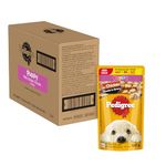 Pedigree Puppy Wet Dog Food with Chicken Chunks in Gravy, 130 g, Pack of 12 | Complete & Balanced Food for Puppies