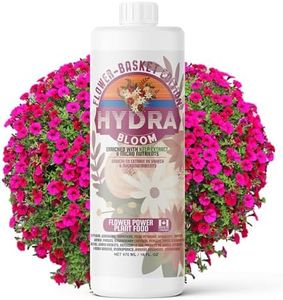 Hydrabloom Flower Basket Liquid Plant Fertilizer with Kelp - All Purpose Plant Food for Flowers, Hanging Baskets, Strawberries, Indoor and Outdoor Bloom Gardens for Hydroponics, Soil Containers 16 oz