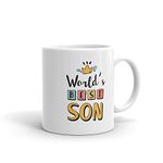 Oye Happy - World's Best Son Premium Coffee Mug - Best Gift for Son on Birthday/Graduation (Ceramic) (Microwavable) (330 ml)