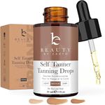 Self Tanning Drops - Natural & Organic Ingredients, Medium Face Tanning Drops to Add to Lotion, Moisturizing Bronzing Tanner for Face & Body, Toxin Free Tanner for Fake Tan
