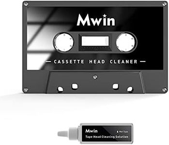 Mwin Audio Tape Cassette Head Cleaner w/ 1 Cleaning Fluids Care Wet Maintenance Kit, Cassette Cleaner for Cassette Tape Player/Boombox/Deck/Recorder