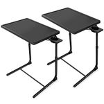 HUANUO Folding Tv Tray 2 pack Black