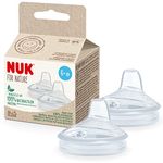 NUK for Nature Sippy Cup Replacement Spouts | 6-18 Months | Leak-Proof | Anti-Colic | BPA-Free | 2 Count