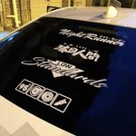 Car Stickers for Night Runner Low Standards 95# Turbo Decal Auto Rear Windshield Window Tape 1 Set (Sliver White)