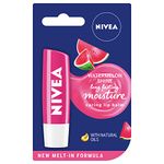 NIVEA Watermelon Shine Lip Balm (4.8g), Moisturising Lip Balm Stick with Organic Jojoba Oil Softens & Adds Shine, 24h Hydration, Nourishing Lip Care