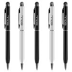 ISOUL Stylus Ball Pen, Metal Stylus Touch Pens for Touch Screens, Assorted Official stylus for Apple iPad, iPhone, Samsung Galaxy, OnePlus, Google Pixel, Tablets & More Black