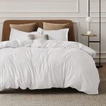 Bedsure White Duvet Cover California King Size - Soft Double Brushed Duvet Cover for Kids with Zipper Closure, 3 Pieces, Includes 1 Duvet Cover (104"x98") & 2 Pillow Shams, NO Comforter