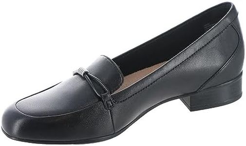 Clarks Women's Juliet Shine Loafer, Black Leather, 9.5