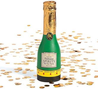 Mini Champagne Confetti Party Poppers (set of 12 spring activated bottles) Wedding and New Years Party Supplies