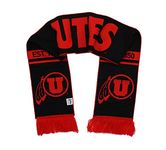 Tradition Scarves Utah Utes Scarf - Alternate Black and Red Reversible Woven