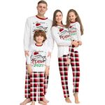 ZYUPHY Christmas Pajamas for Family Matching Set Xmas PJs Family Set Holiday Sleepwear for Men Women, Red-white Cruise 2023, Large