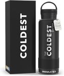 Coldest Insulated Water Bottle with Handle Lid | Leak Proof, Insulated Modern Stainless Steel, Triple Walled, Sport Thermos Bottles, Metal Flask | 21oz