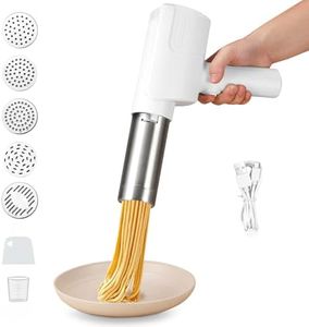 Machine a pate électrique portative, laminoir a pate fraiche portable amovible, Appareil de cuisine automatique, Machine à nouilles multifonctionnelle 2000 mAh avec 5 Moules.