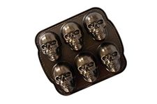 Nordic Ware Haunted Skull Cakelet Pan, Bronze