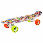 Jaspo Penny Skateboard/Casterboard/Fishboard/Cruiser Fibre Skateboard (22X5.5 inches) Suitable Upto 10 Years (Intense)