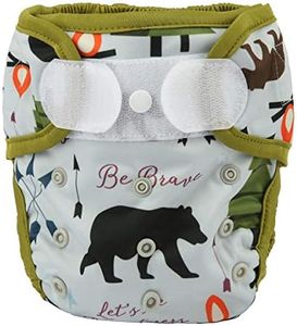 Baby Cloth Diaper Cover Nappy Hook and Loop Double Gusset for Boys (Be Brave) One Size