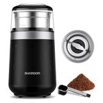 SHARDOR Coffee Grinder Electric, Spice Grinder Electric, Espresso Grinder, One Touch Coffee Bean Grinder with 1 Removable Stainless Steel Bowl for Spices, Herbs and Nuts, Black