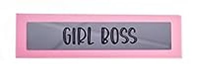 Boxer Gifts Girl Boss Wooden Sign | Fun Pink Desk Accessory For Her | Gift For Colleagues