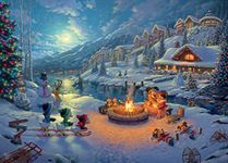 Ceaco - Thomas Kinkade - Disney Dreams Collection - Holiday - Mickey and Minnie Christmas Lodge - 1000 Piece Jigsaw Puzzle