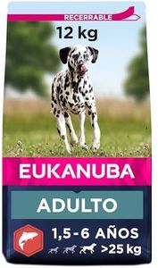 Eukanuba Alimento seco para Perros Adultos Grandes, Rico en Salmón y Cebada, 12 kg