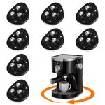 Self Adhesive Caster Wheels - 360° Mini Swivel Wheels, Small Roller Ball Casters Bearing for Kitchen Appliances, Storage Box, Cricut, Trash Can, Furniture (with 3 Ball Bearings, Black, 8 PCS)