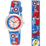 Ravel Boy's Blue Superheroes Time Teacher Watch