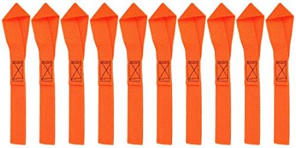 F FIERCE CYCLE 10pcs 8.07" x 0.98" CargoBelt Soft Loop Tie Down Trailer Straps for Motorcycle ATV UTV Orange 2.5x20.5cm