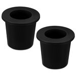 2pcs Umbrella Table Ring Hole, Silicone Umbrella Cone Wedge Plug Sleeve Stabilizer Patio Adapter Umbrella Table Hole Insert for 2-2.5in Table Patio 1.5in Pool Umbrella Sleeve Adapter (Black)