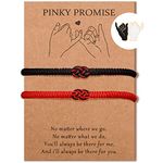 PZXHRY 2PCS Couple Bracelets Handmade Relationship Red String Bracelet Good Protection Luck Knot Matching Bracelet Gift for Boyfriend Girlfriend Couples Handmade Valentines Day Gift for Him Her