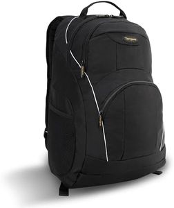 Targus - 16” Motor Laptop Backpack - Durable Water Resistant Material - Pack for Business, Travel, Professional Commute - Back Padding Support, Black - TSB194US