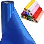 Time to Sparkle 29cmx20m (Royal Blue) Satin Roll Sash Fabric Chair Cover Bows Table Runner Sashes Swags for Wedding Party